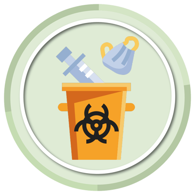 Smaltimento rifiuti sanitari icona