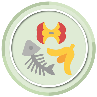 smaltimento rifiuti alimentari icona